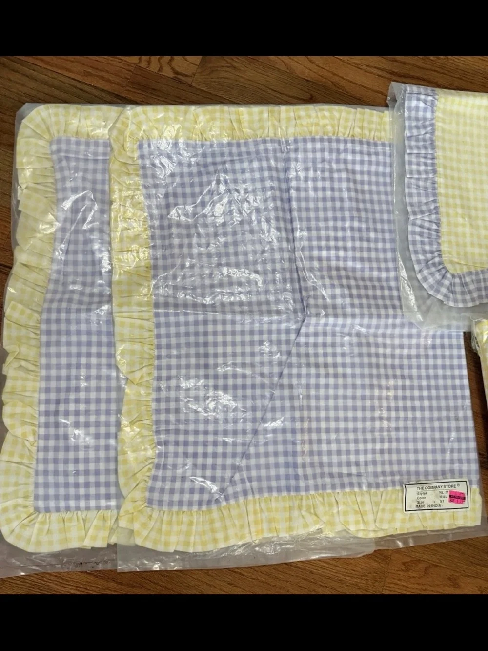 Vintage The Company Store XL Twin Duvet Cover Sham Set Cotton Gingham